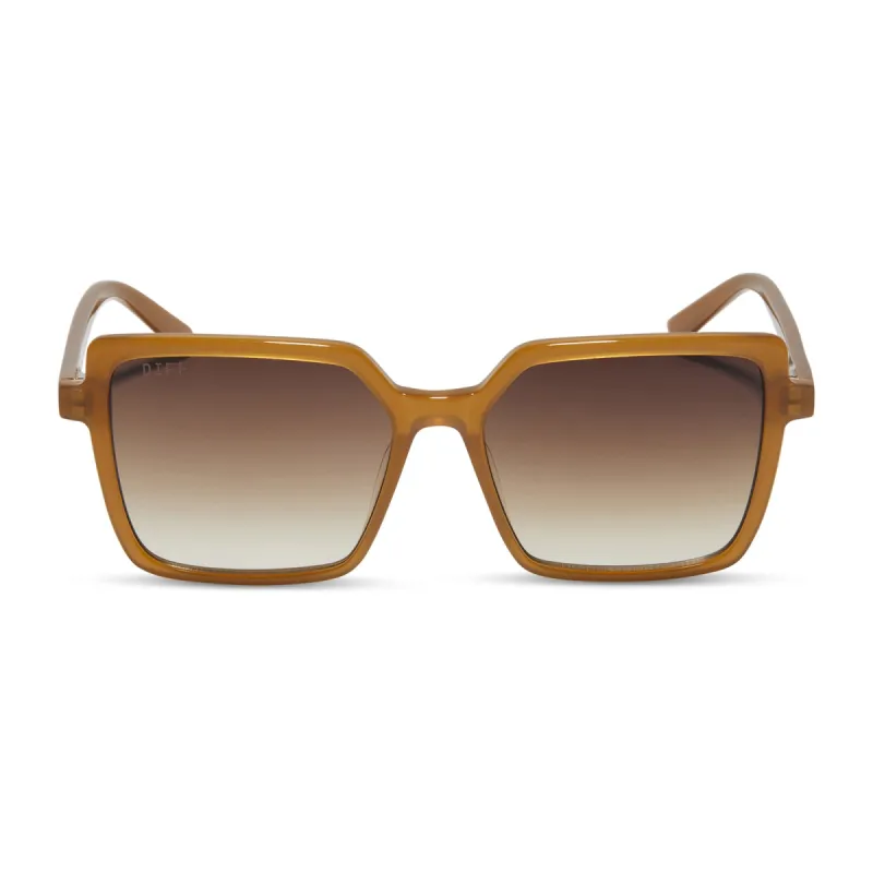 ESME - SALTED CARAMEL + BROWN GRADIENT SUNGLASSES sold by Diff Eyewear