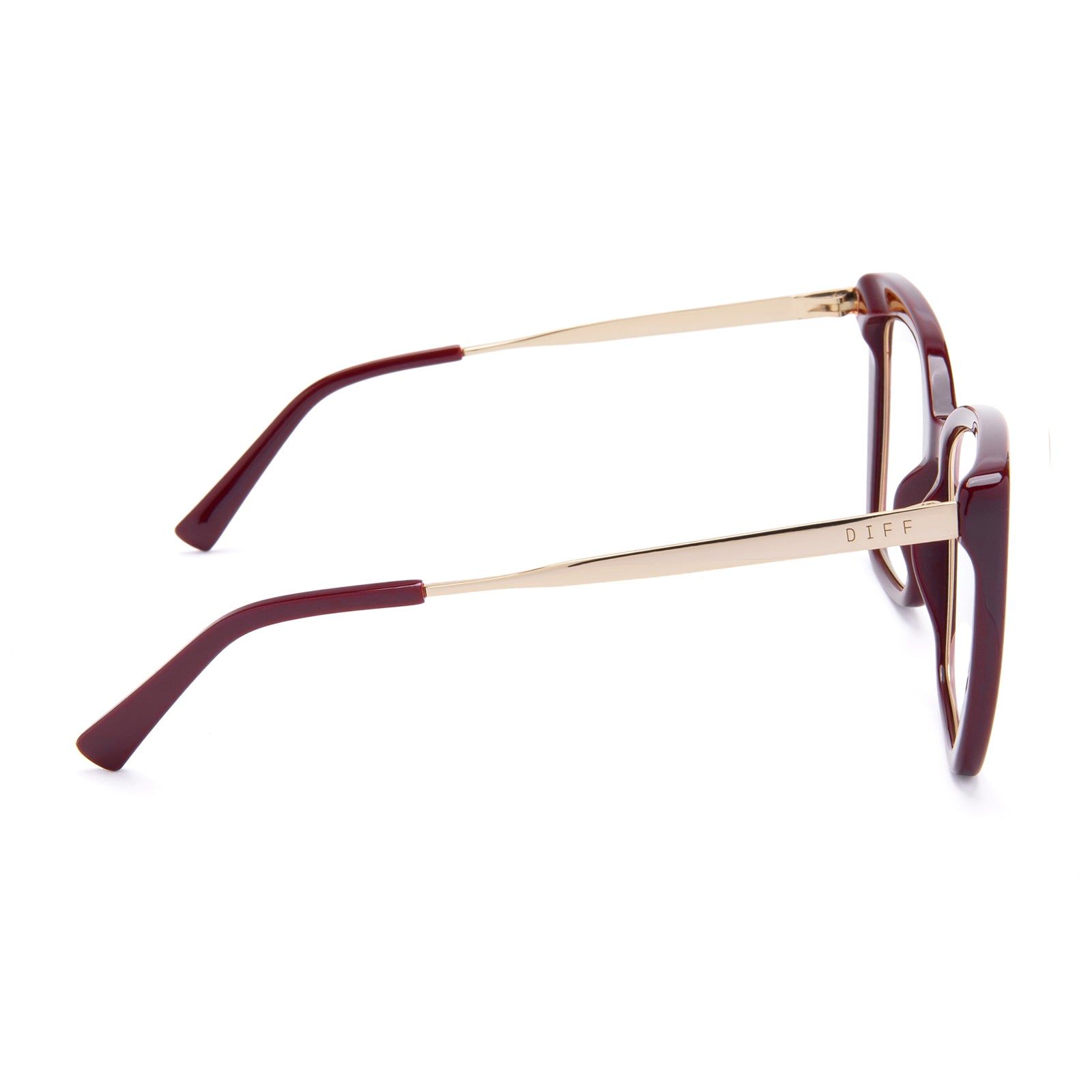 BECKY IV - CLARET + BLUE LIGHT TECHNOLOGY GLASSES sold by Diff Eyewear product image thumbnail 4