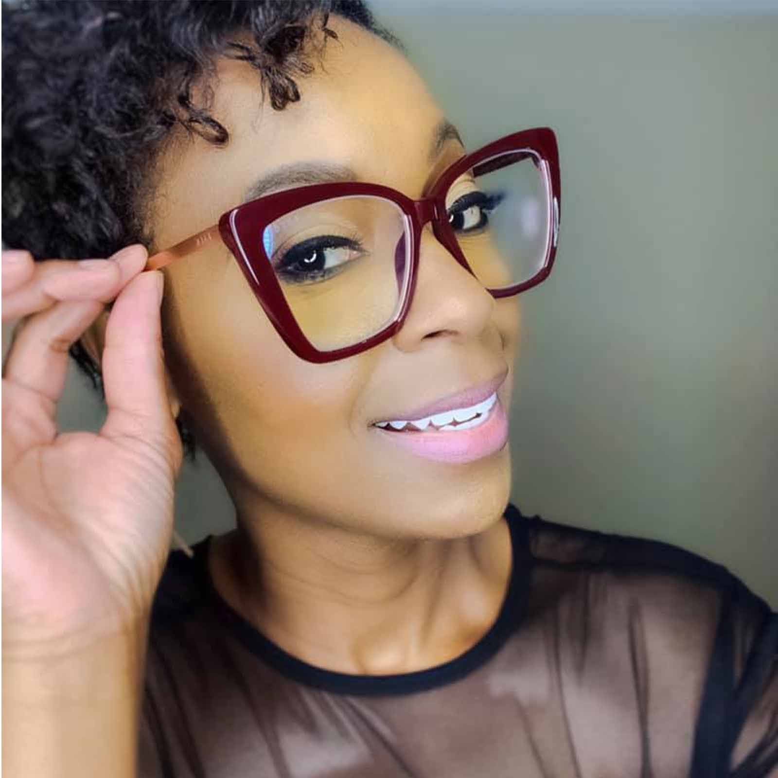 BECKY IV - CLARET + BLUE LIGHT TECHNOLOGY GLASSES sold by Diff Eyewear product image thumbnail 5
