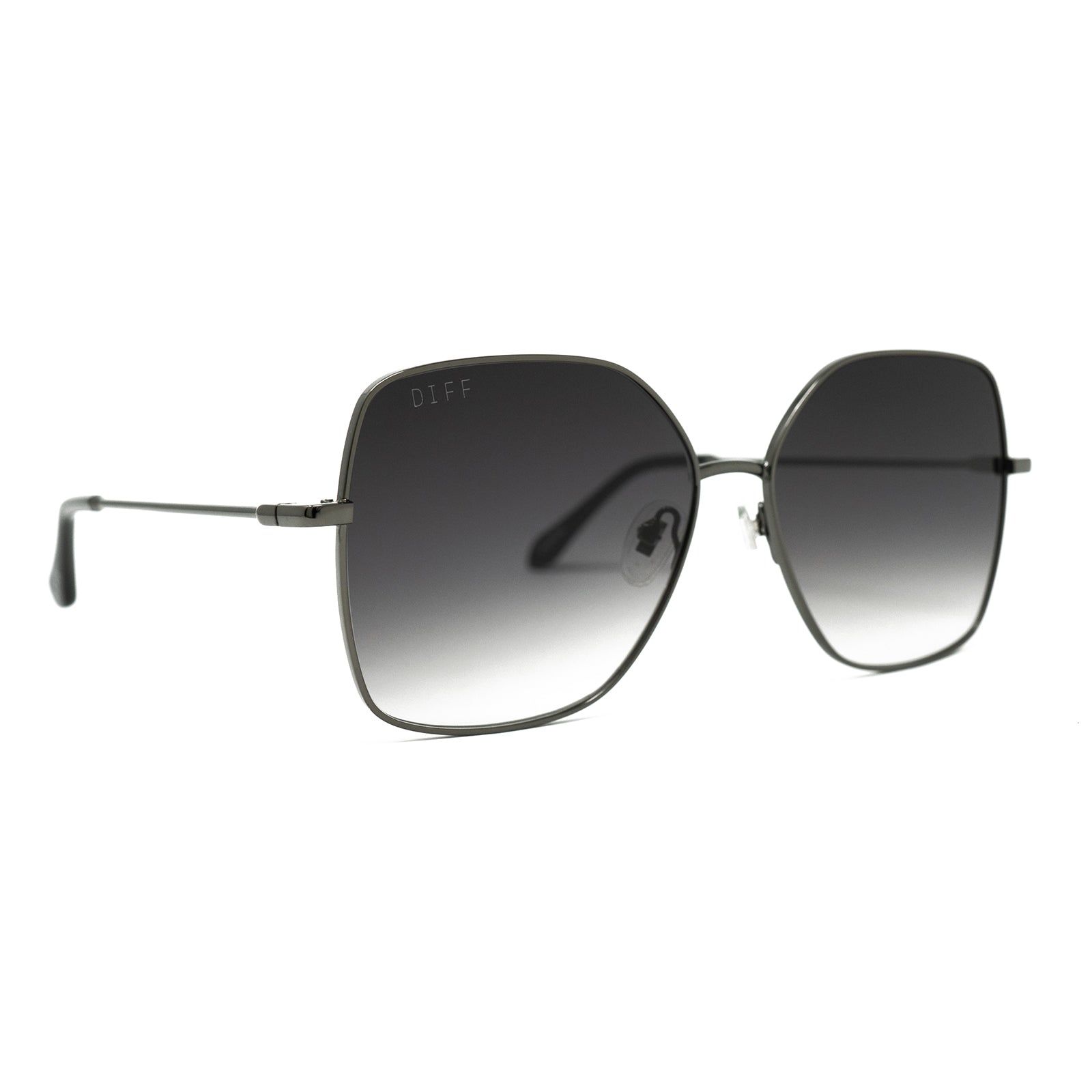 IRIS - ANTIQUE GUNMETAL + GREY GRADIENT SUNGLASSES sold by Diff Eyewear product image thumbnail 2