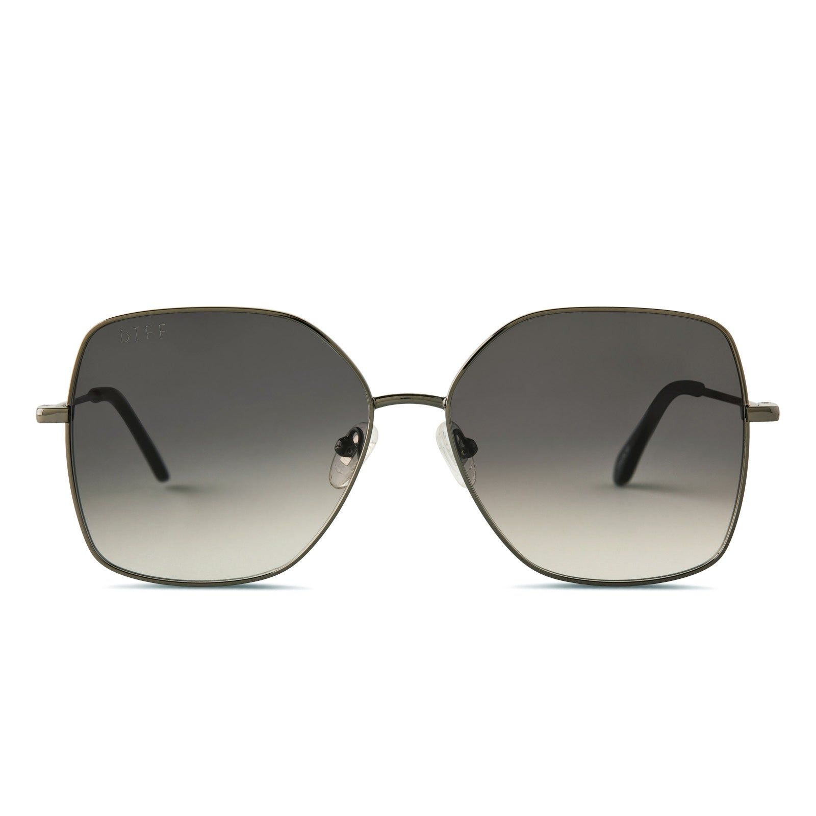 IRIS - ANTIQUE GUNMETAL + GREY GRADIENT SUNGLASSES sold by Diff Eyewear