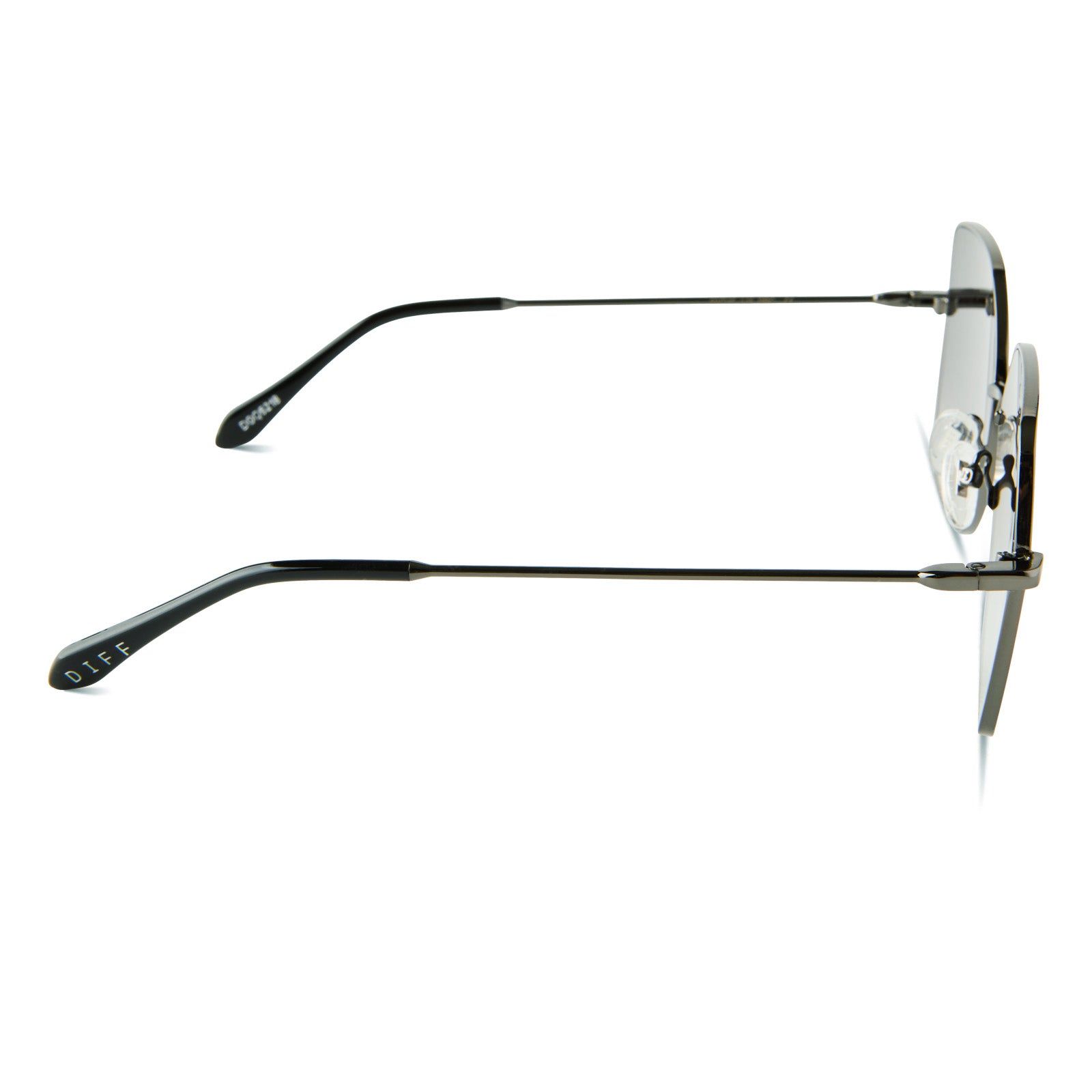 IRIS - ANTIQUE GUNMETAL + GREY GRADIENT SUNGLASSES sold by Diff Eyewear product image thumbnail 3