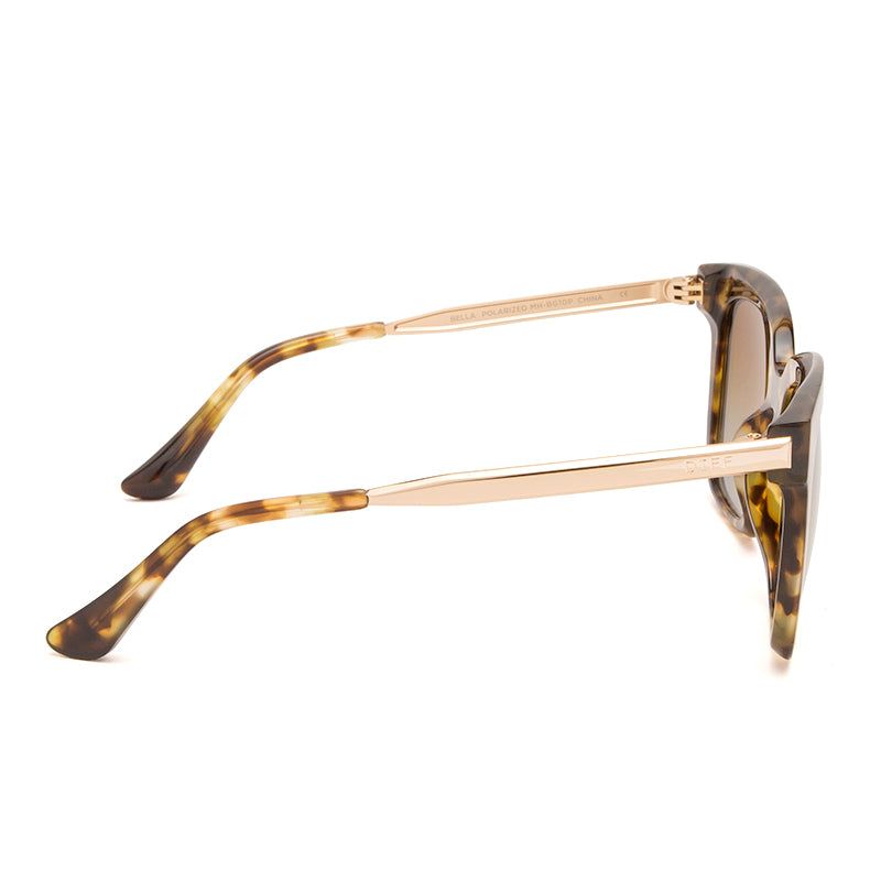 BELLA - MOSS HAVANA + BROWN GRADIENT GOLD FLASH + POLARIZED SUNGLASSES sold by Diff Eyewear product image thumbnail 3