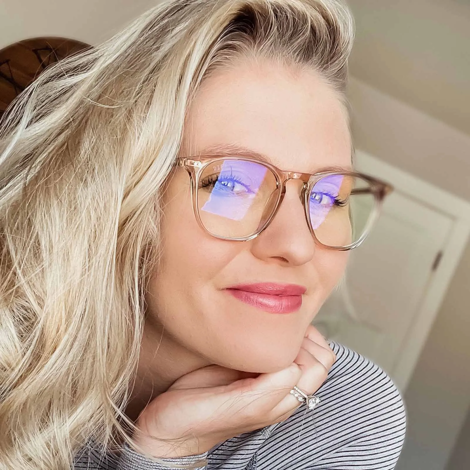 MAXWELL - VINTAGE CRYSTAL + BLUE LIGHT TECHNOLOGY GLASSES sold by Diff Eyewear product image thumbnail 5