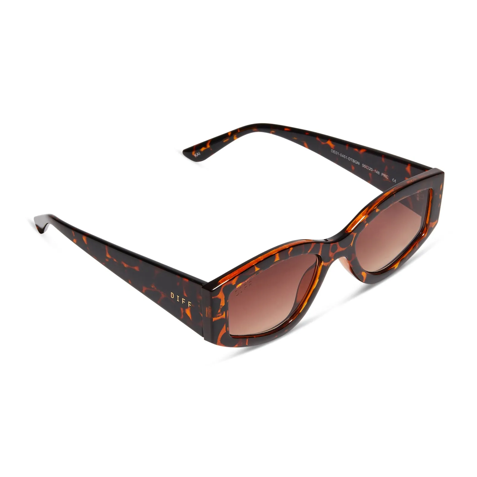 KAI - DARK TORTOISE + BROWN GRADIENT SUNGLASSES sold by Diff Eyewear product image thumbnail 2