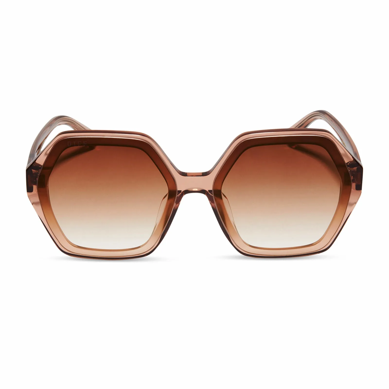 GIGI - CAFE OLE + BROWN GRADIENT GOLD FLASH SUNGLASSES sold by Diff Eyewear