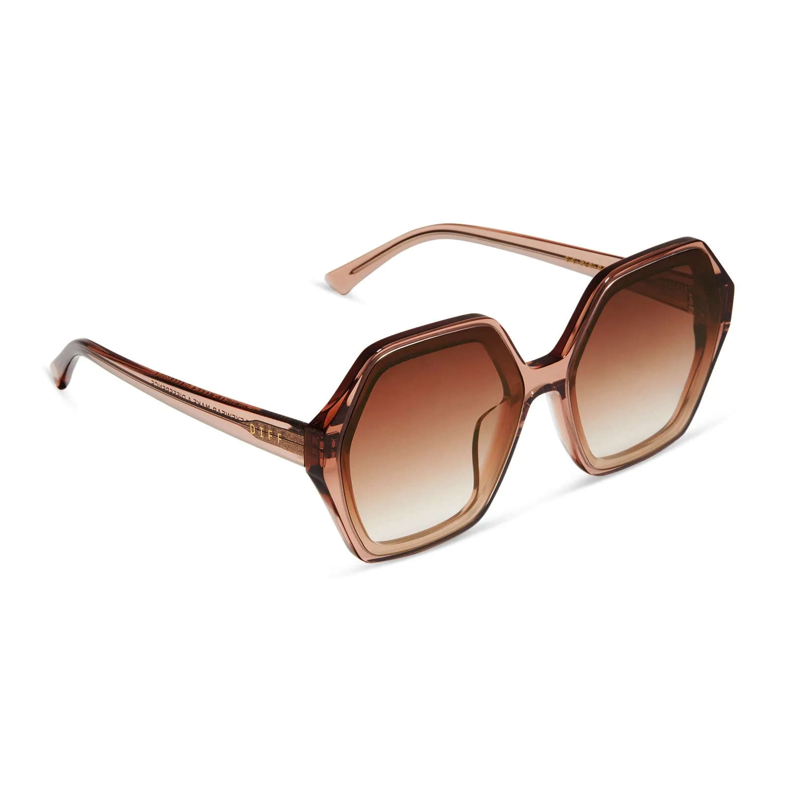 GIGI - CAFE OLE + BROWN GRADIENT GOLD FLASH SUNGLASSES sold by Diff Eyewear product image thumbnail 2