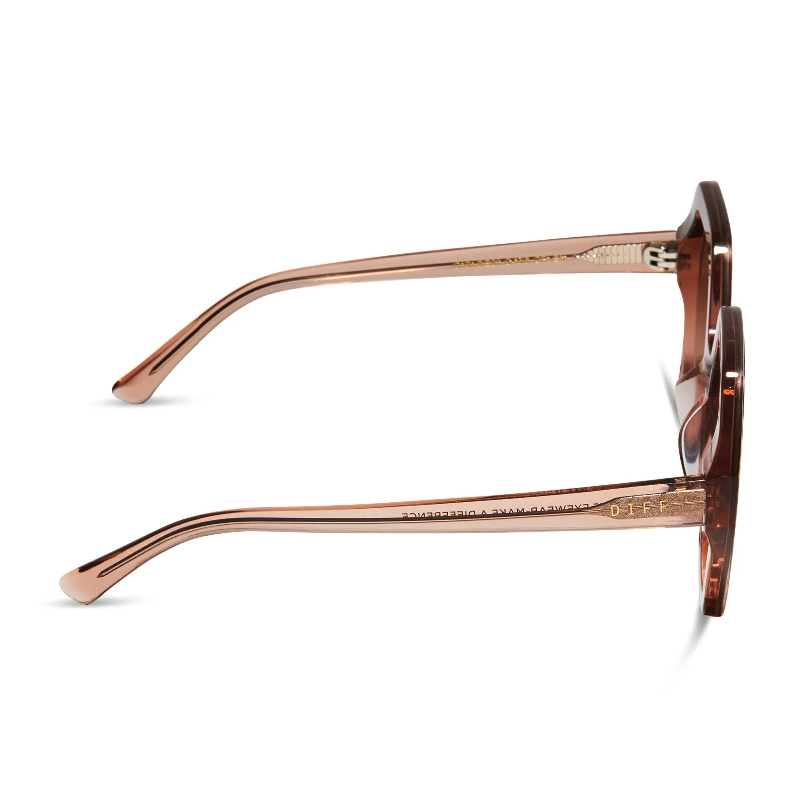 GIGI - CAFE OLE + BROWN GRADIENT GOLD FLASH SUNGLASSES sold by Diff Eyewear product image thumbnail 3