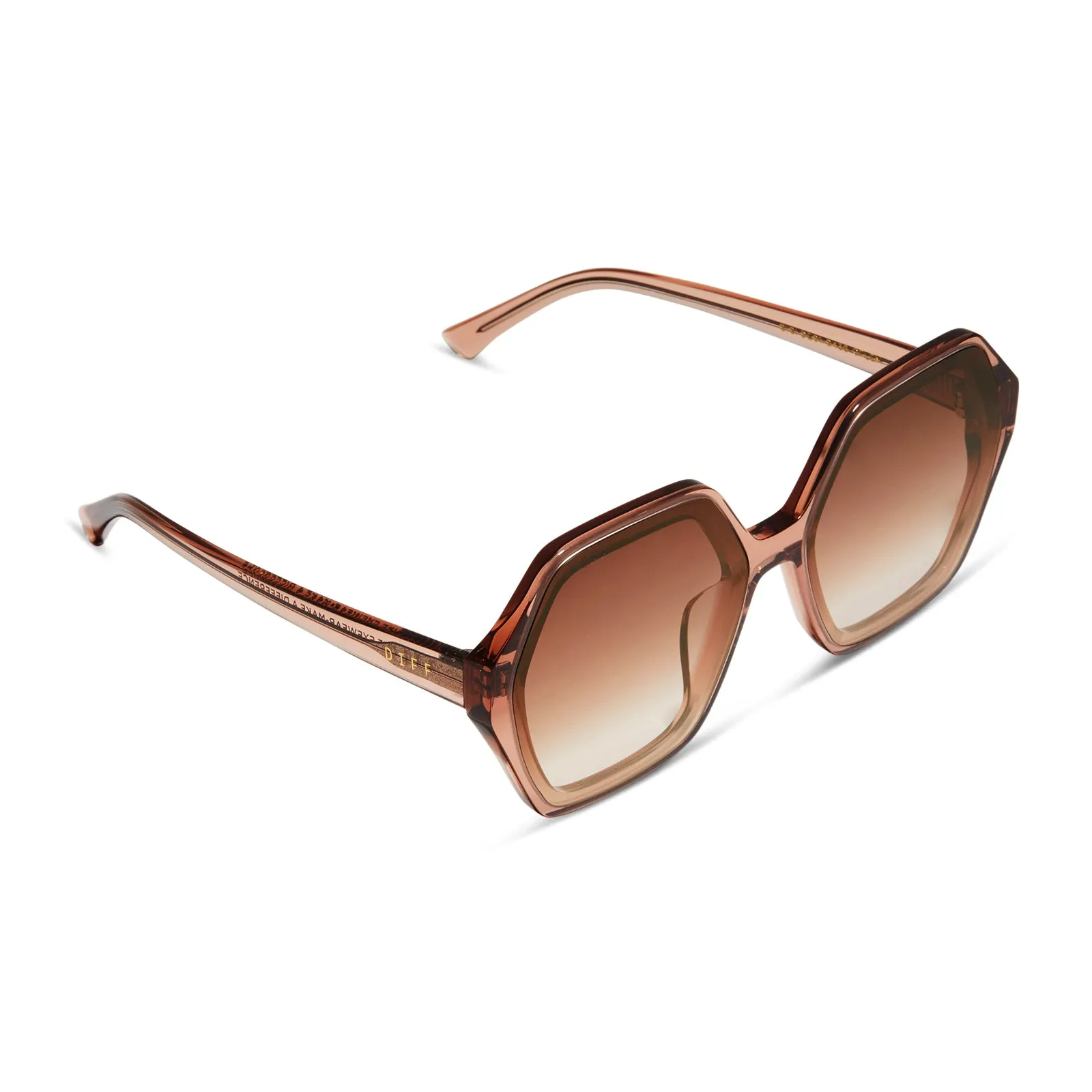 GIGI - CAFE OLE + BROWN GRADIENT GOLD FLASH SUNGLASSES sold by Diff Eyewear product image thumbnail 4