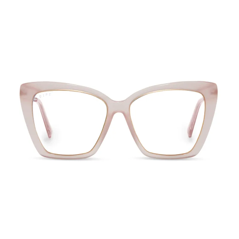 BECKY IV - ROSE TEA PINK + PRESCRIPTION GLASSES sold by Diff Eyewear