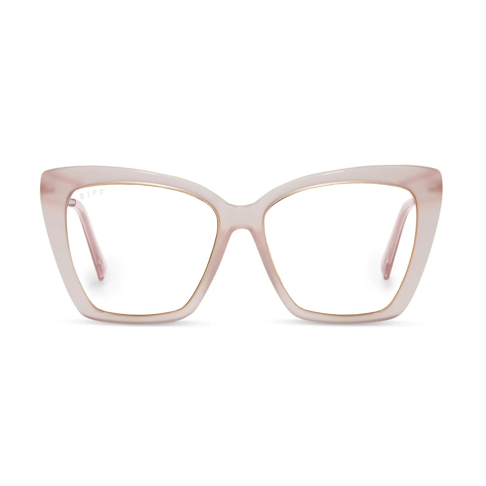 BECKY IV - ROSE TEA PINK + PRESCRIPTION GLASSES sold by Diff Eyewear