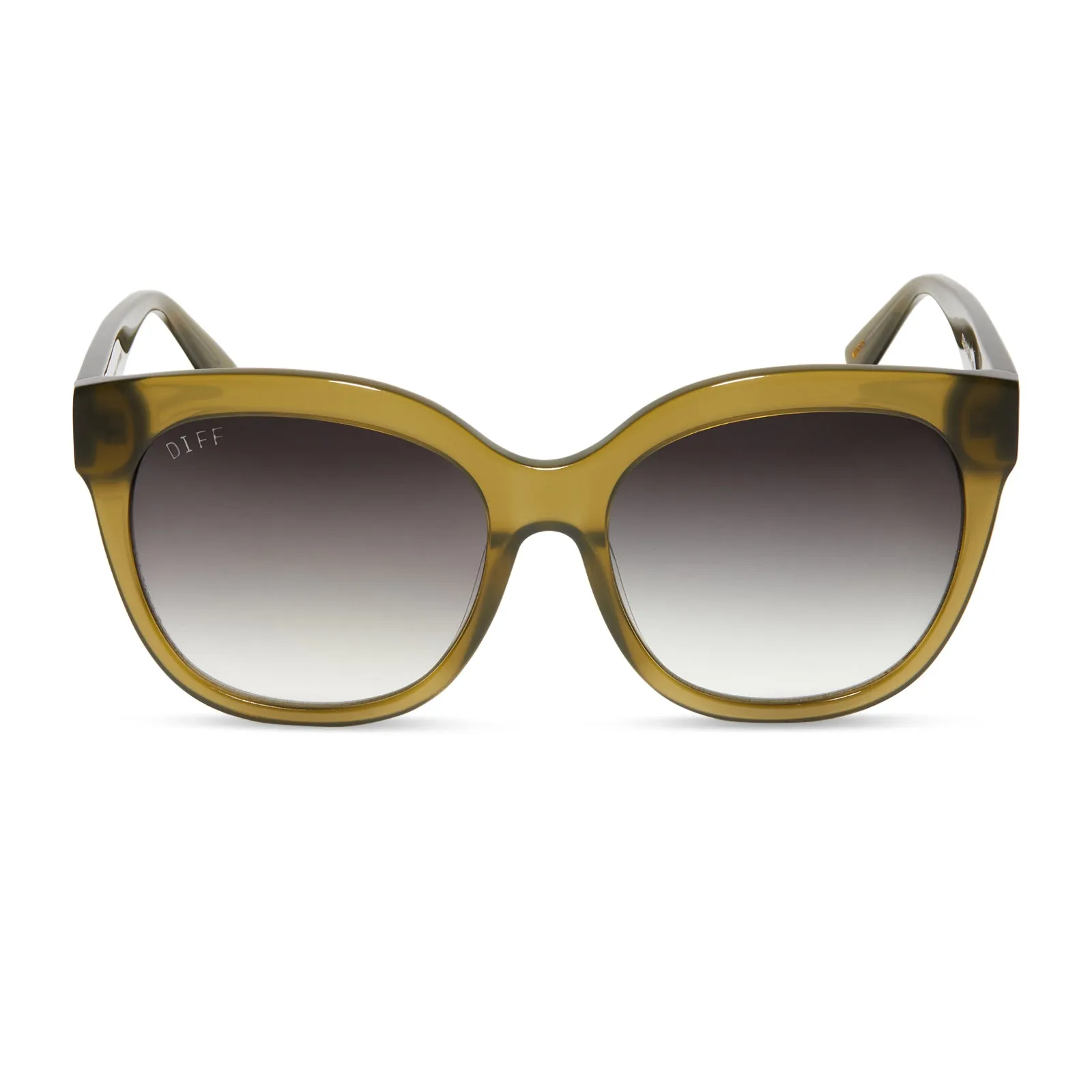MAYA - RICH OLIVE + GREY GRADIENT SUNGLASSES sold by Diff Eyewear