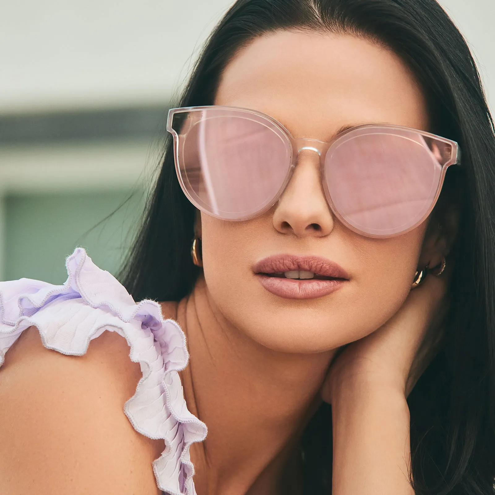 GEMMA - OPALESCENT PINK + CHERRY BLOSSOM MIRROR SUNGLASSES sold by Diff Eyewear product image thumbnail 5