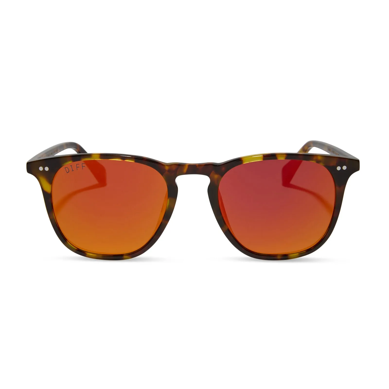 MAXWELL - AMBER TORTOISE + SUNSET MIRROR SUNGLASSES sold by Diff Eyewear