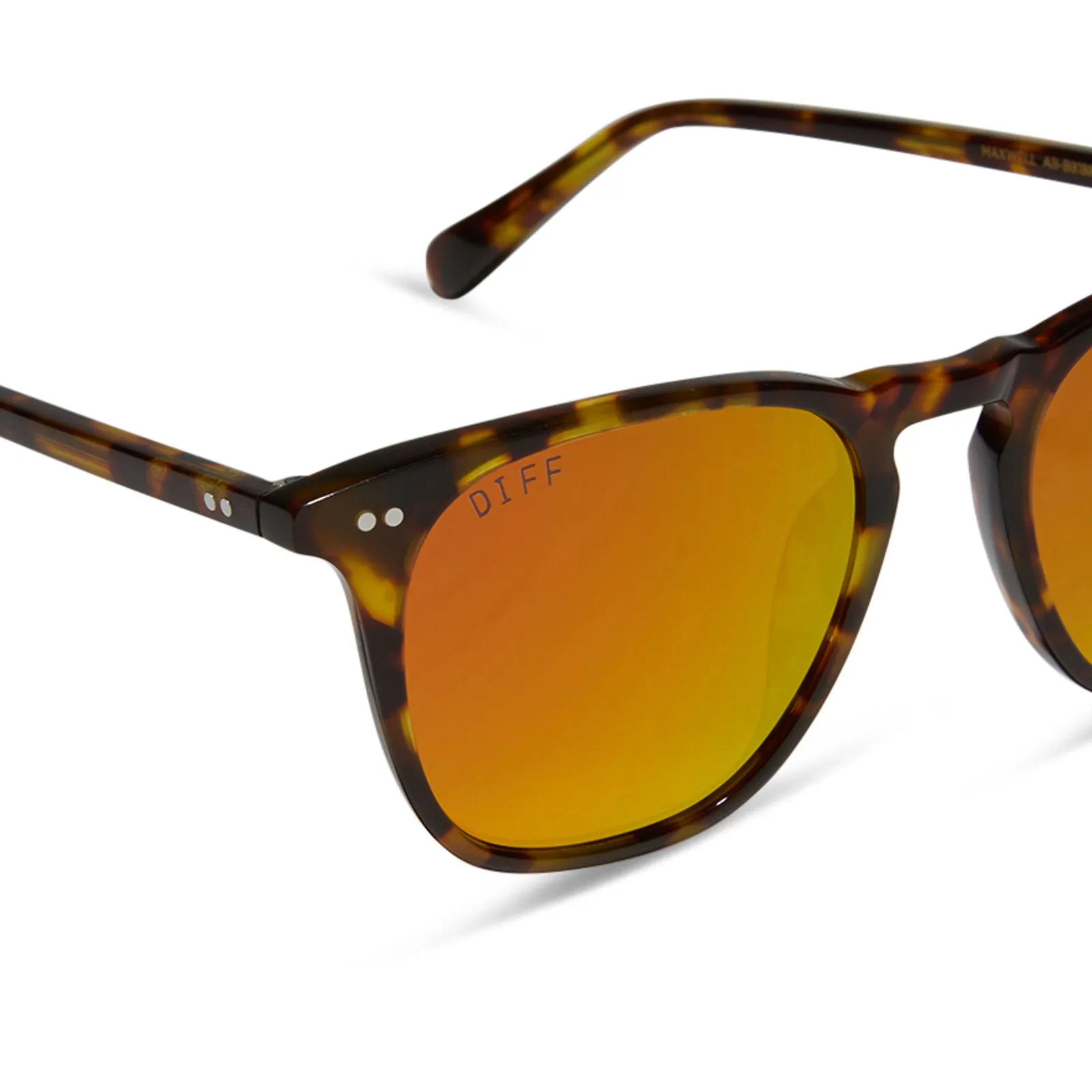 MAXWELL - AMBER TORTOISE + SUNSET MIRROR SUNGLASSES sold by Diff Eyewear product image thumbnail 4