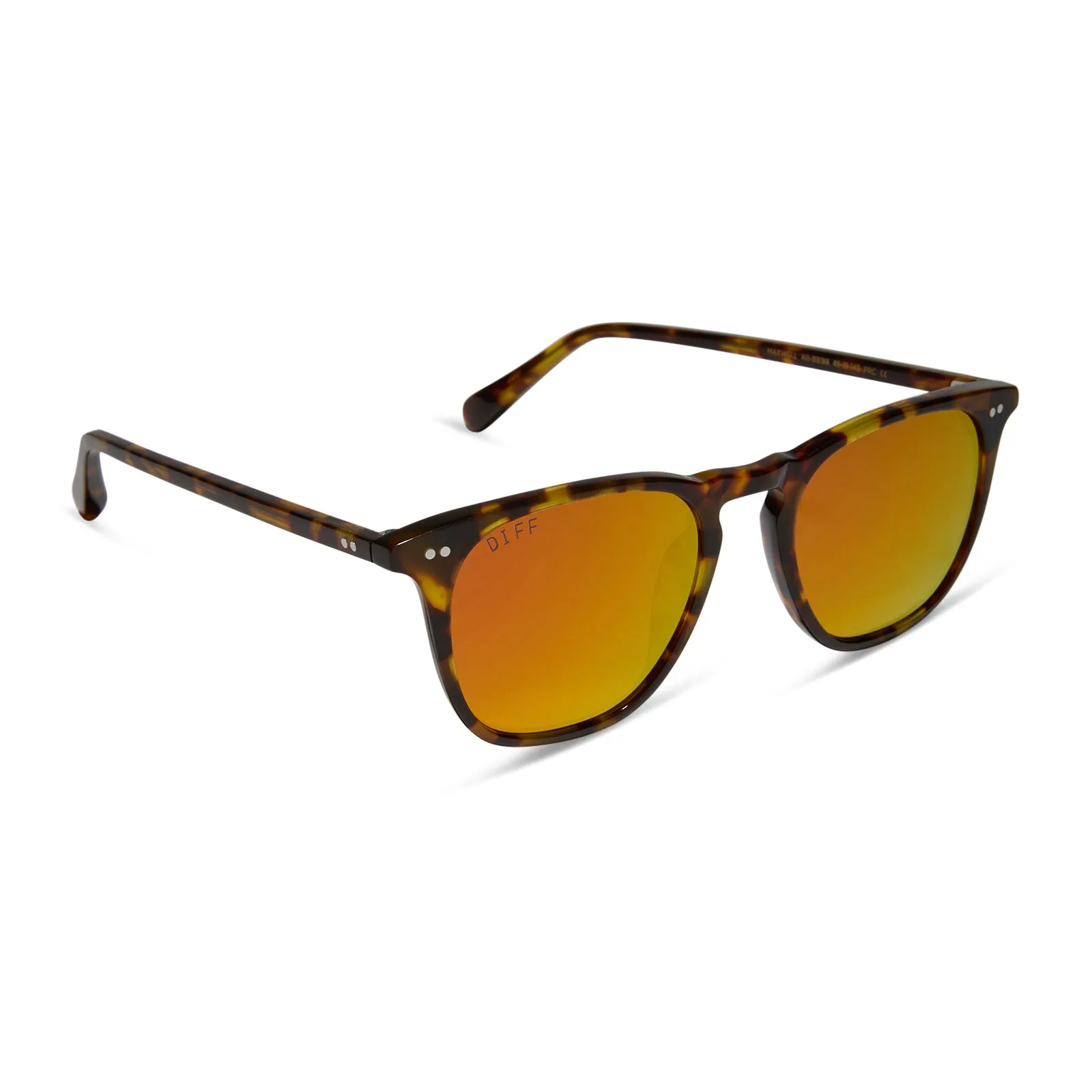 MAXWELL - AMBER TORTOISE + SUNSET MIRROR SUNGLASSES sold by Diff Eyewear product image thumbnail 2