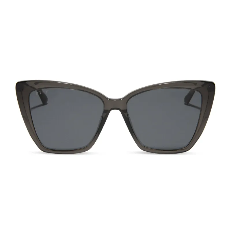 BECKY II - BLACK SMOKE CRYSTAL + GREY SUNGLASSES sold by Diff Eyewear