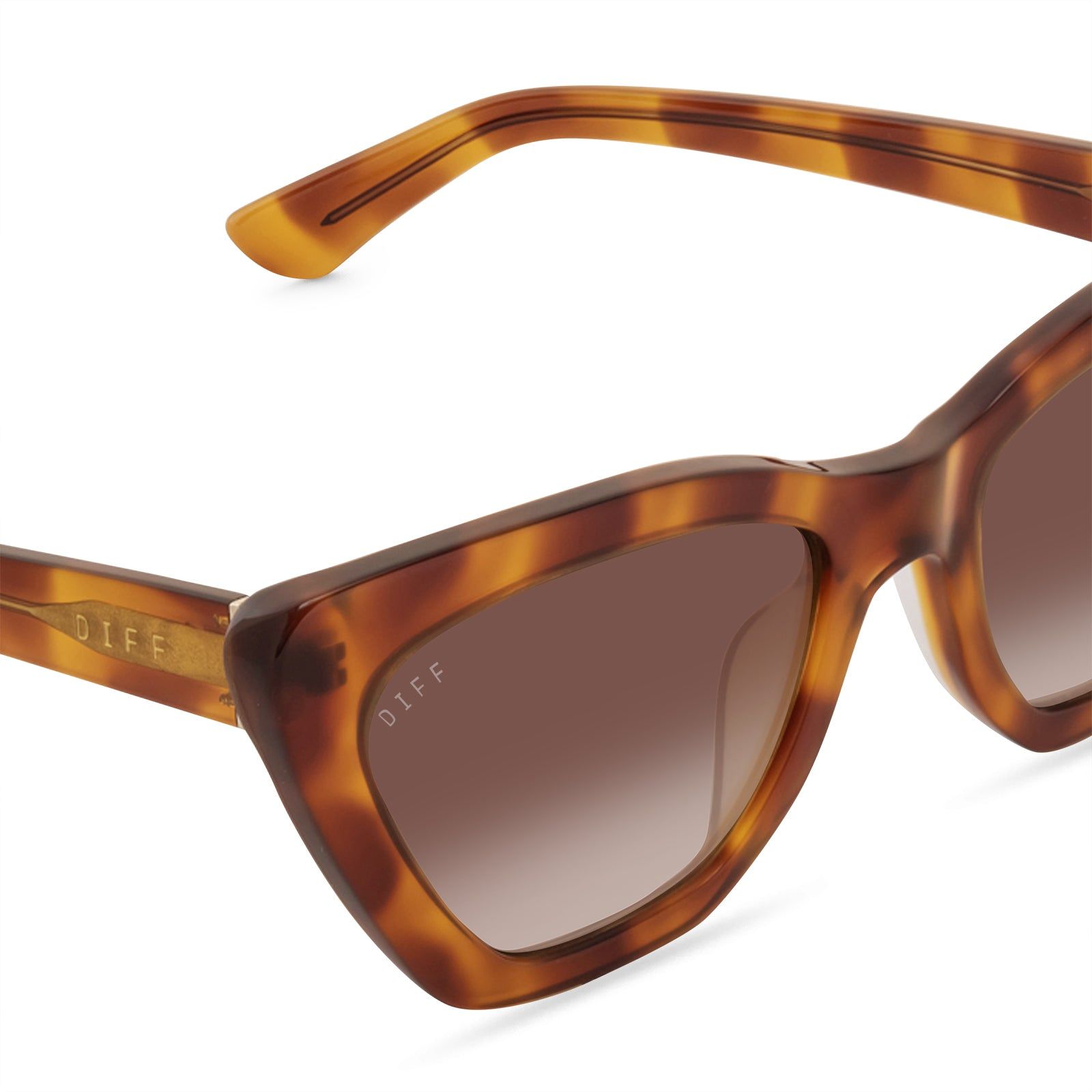 CAMILA - ANDES TORTOISE + BROWN GRADIENT POLARIZED SUNGLASSES sold by Diff Eyewear product image thumbnail 4