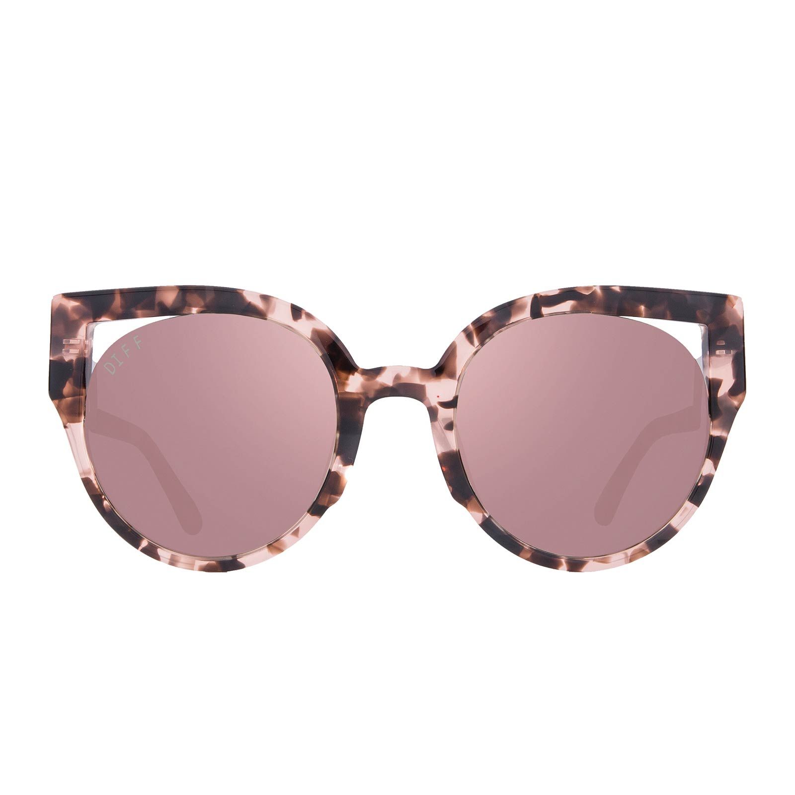PENNY - HIMALAYAN TORTOISE + TAUPE FLASH SUNGLASSES sold by Diff Eyewear