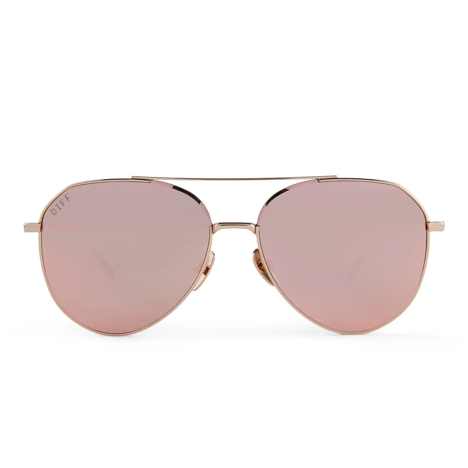 DASH XS - GOLD + PEACH MIRROR SUNGLASSES sold by Diff Eyewear