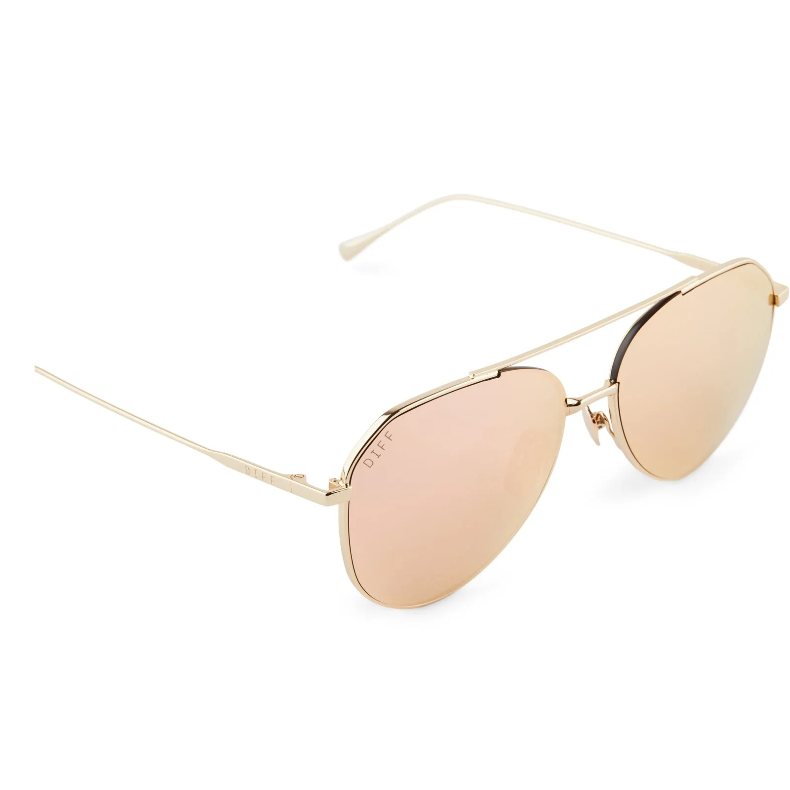 DASH XS - GOLD + PEACH MIRROR SUNGLASSES sold by Diff Eyewear product image thumbnail 4