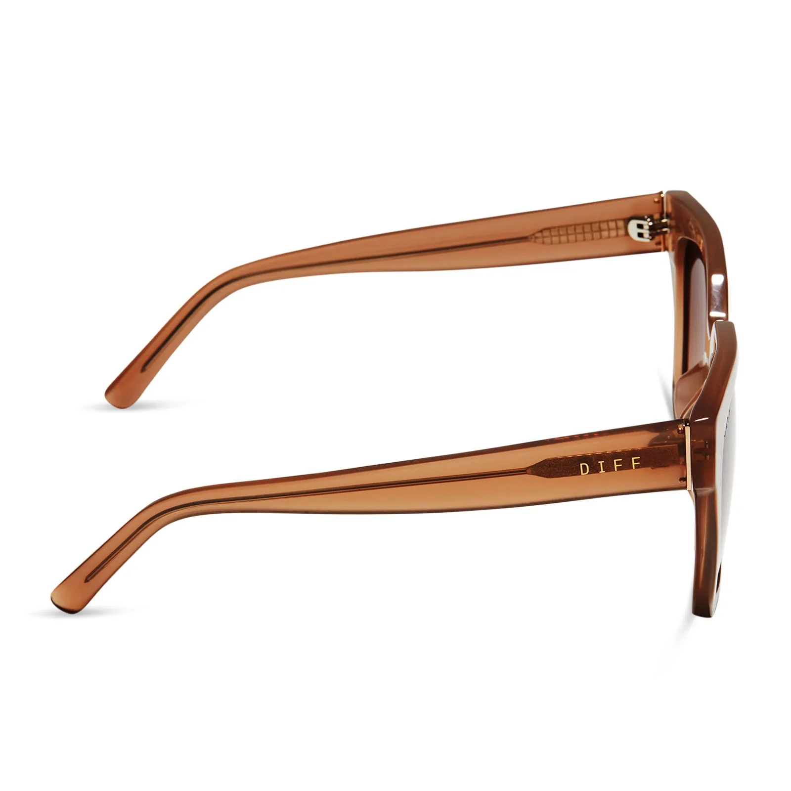 ARIANA II - WARM TAUPE + BROWN GRADIENT SUNGLASSES sold by Diff Eyewear product image thumbnail 3