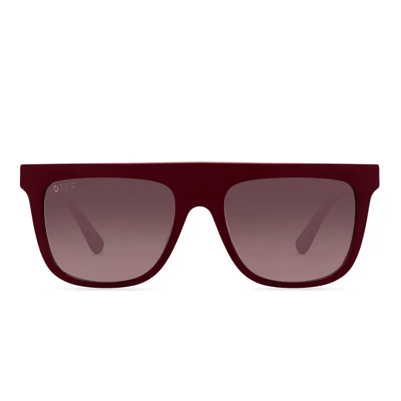 STEVIE - CLARET - WINE GRADIENT SUNGLASSES sold by Diff Eyewear