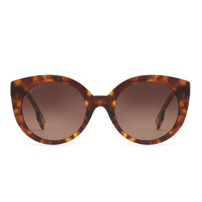 EMMY - AMBER TORTOISE + BROWN GRADIENT + POLARIZED SUNGLASSES sold by Diff Eyewear