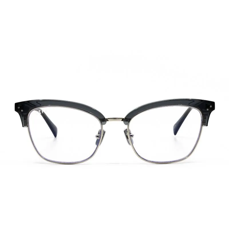 LUCY - SILVER SMOKE ACETATE + CLEAR GLASSES sold by Diff Eyewear