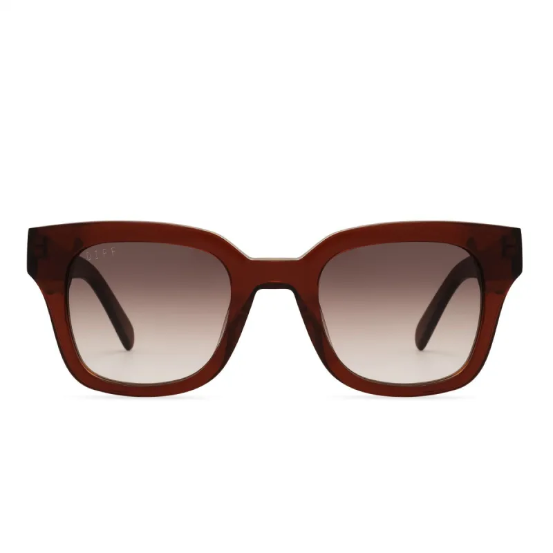 JEAN - COGNAC + BROWN GRADIENT SUNGLASSES sold by Diff Eyewear