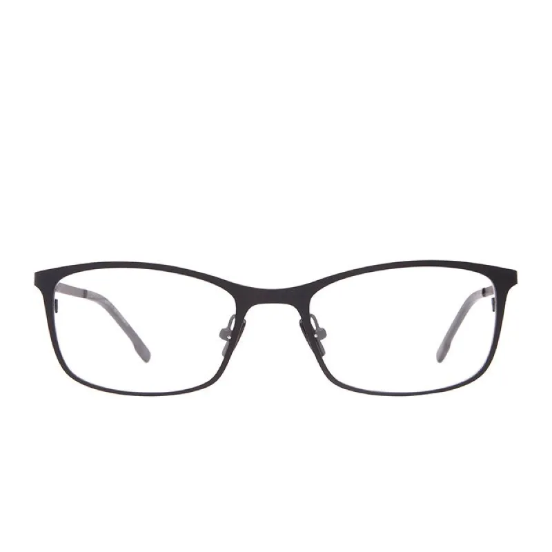 BERNIE - MATTE BLACK + CLEAR GLASSES sold by Diff Eyewear
