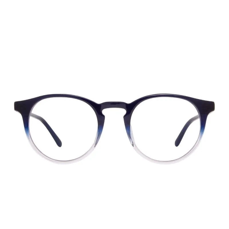 SAWYER - NAVY OMBRE + CLEAR GLASSES sold by Diff Eyewear