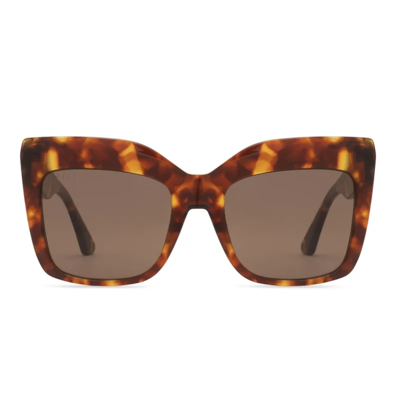 VANIA - AMBER TORTOISE + BROWN + POLARIZED SUNGLASSES sold by Diff Eyewear