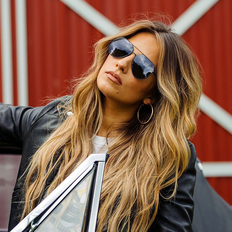 DASH - BRUSHED SILVER + PURPLE FLASH POLARIZED SUNGLASSES sold by Diff Eyewear product image thumbnail 5