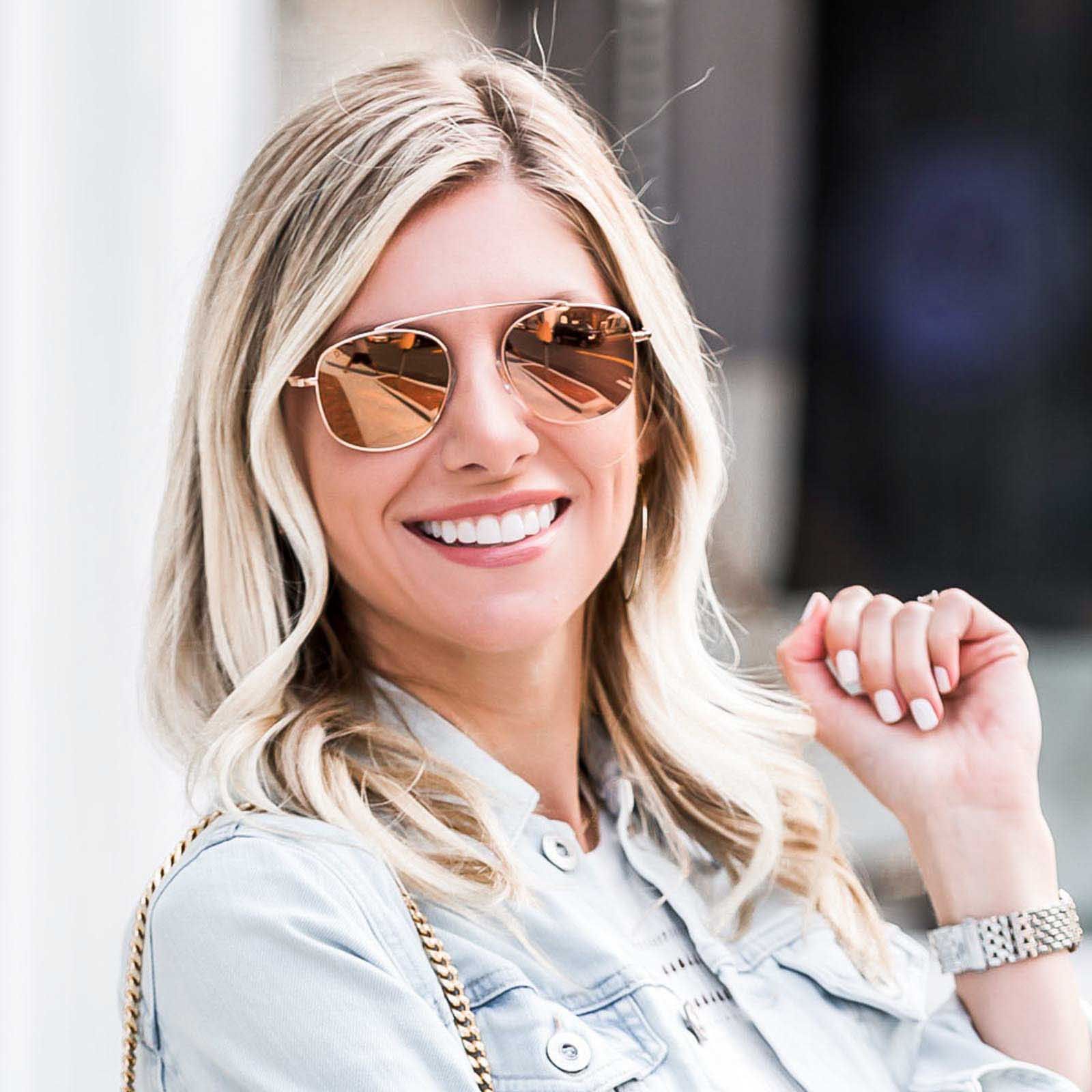 ASHER - ROSE GOLD + BROWN MIRROR SUNGLASSES sold by Diff Eyewear product image thumbnail 5