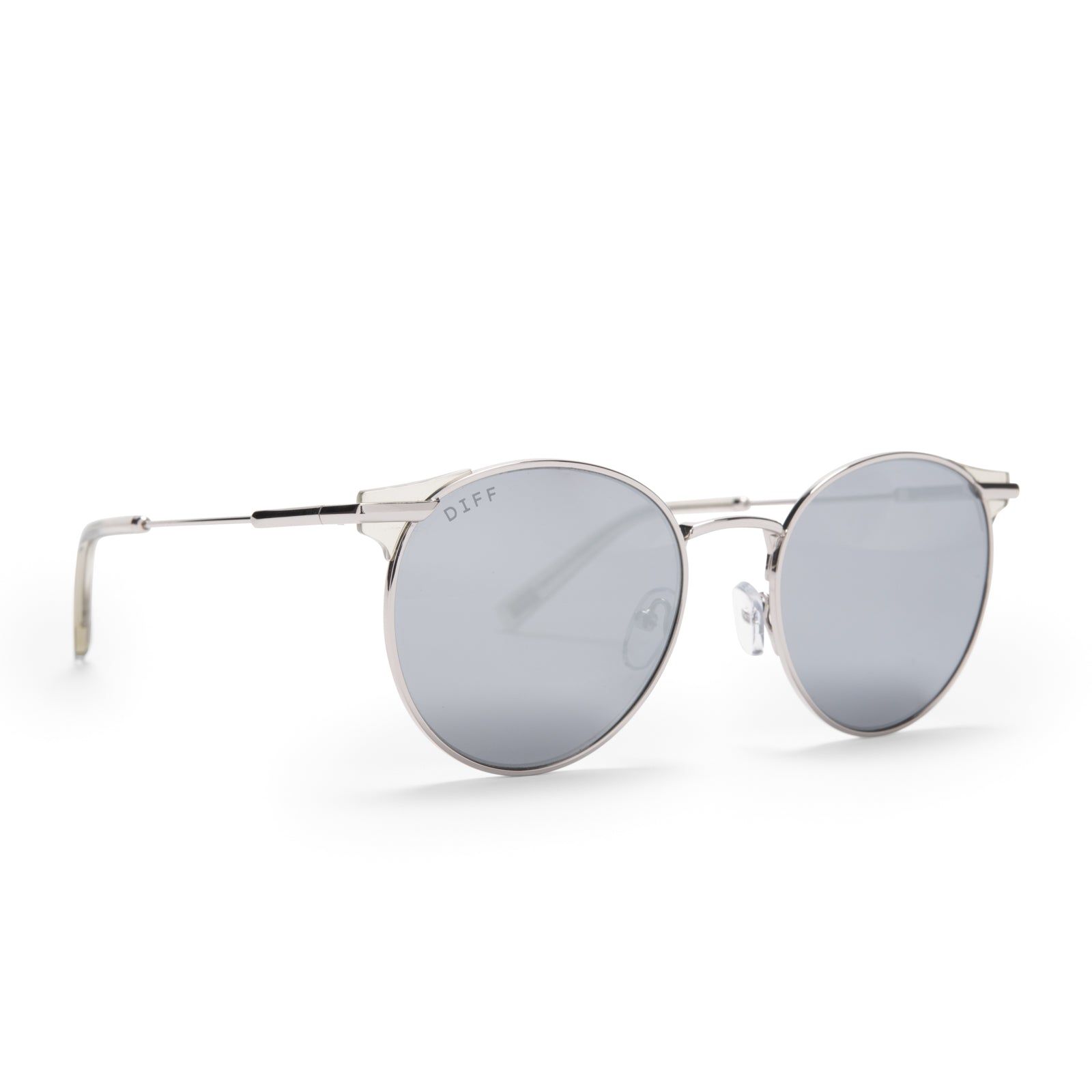 SUMMIT - SILVER SMOKE CRYSTAL + GREY MIRROR POLARIZED SUNGLASSES sold by Diff Eyewear product image thumbnail 2