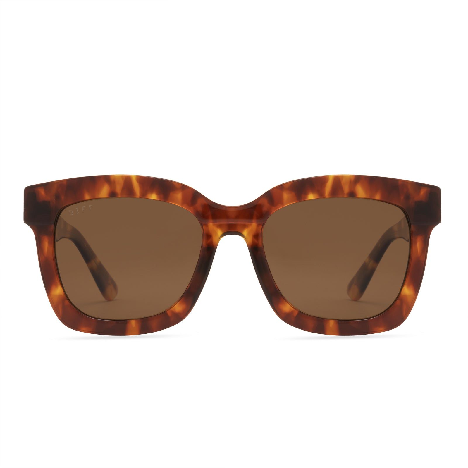 CARSON - AMBER TORTOISE + BROWN SUNGLASSES sold by Diff Eyewear