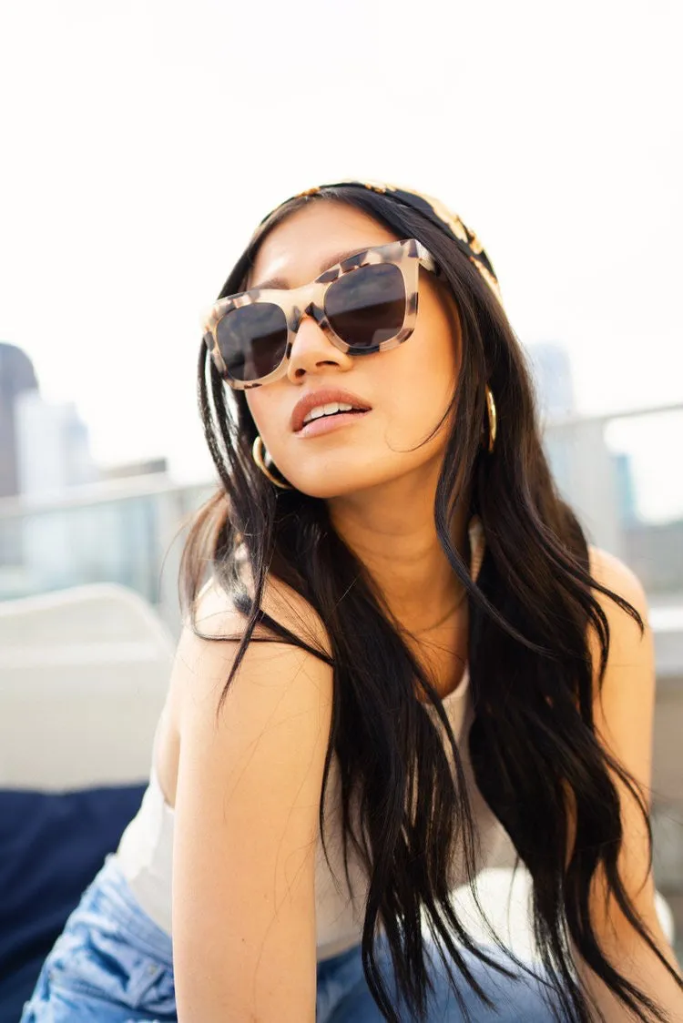 KAIA - CREAM TORTOISE + GREY SUNGLASSES sold by Diff Eyewear product image thumbnail 4