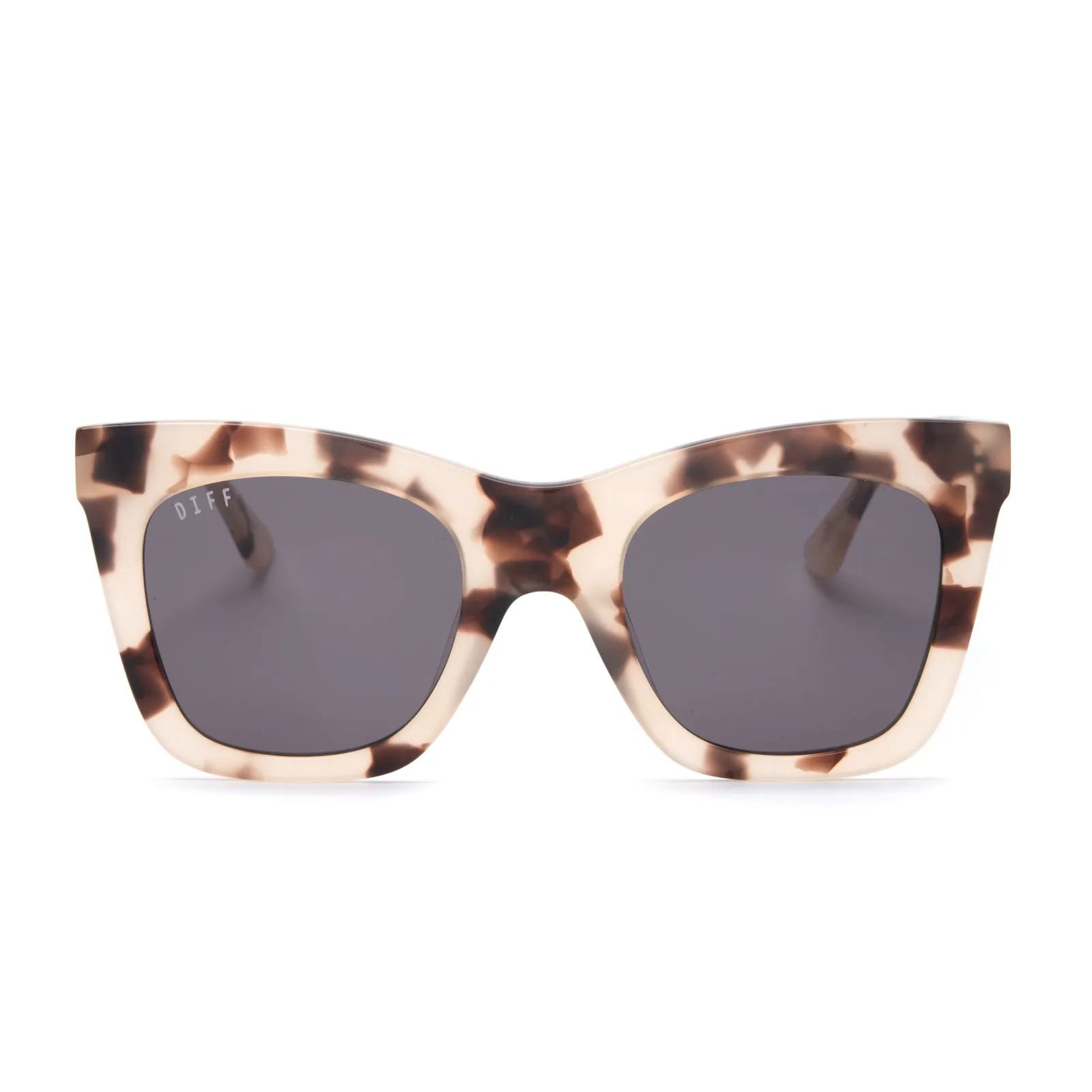 KAIA - CREAM TORTOISE + GREY SUNGLASSES sold by Diff Eyewear