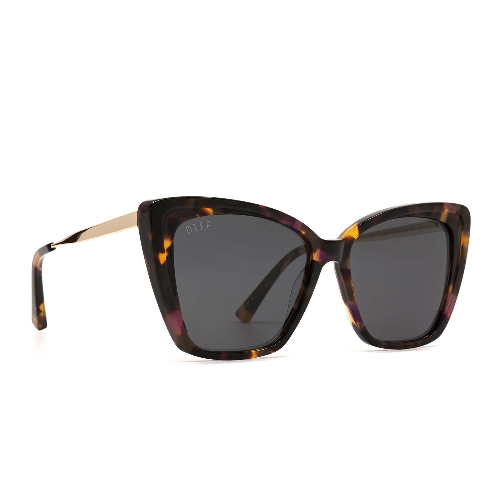 BECKY II - AMBASSADOR TORTOISE + GREY POLARIZED SUNGLASSES sold by Diff Eyewear product image thumbnail 2