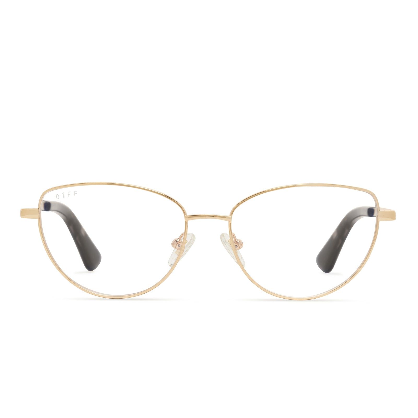 KERI - GOLD/TORTOISE + CLEAR GLASSES sold by Diff Eyewear