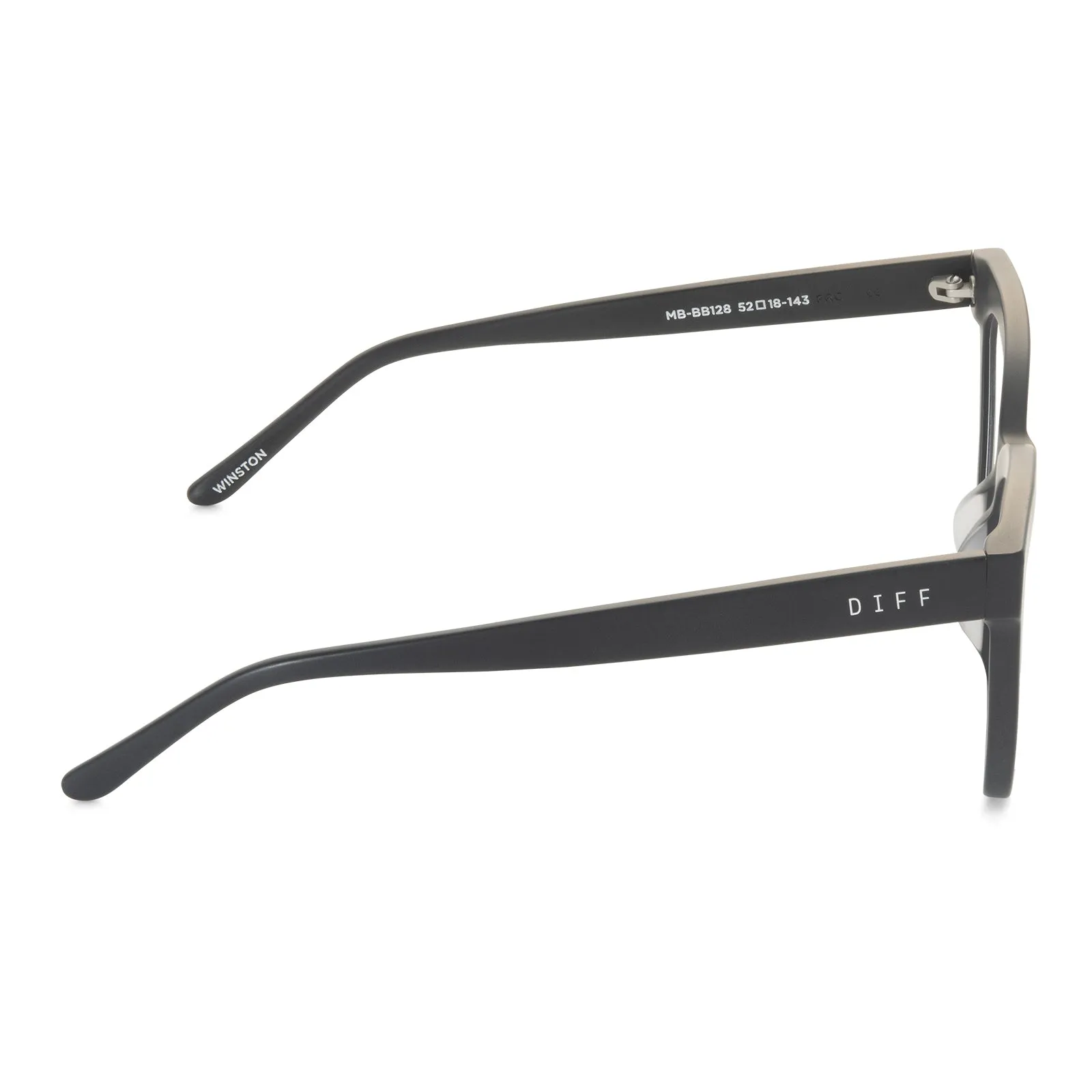 WINSTON - MATTE BLACK + GLASSES sold by Diff Eyewear product image thumbnail 4
