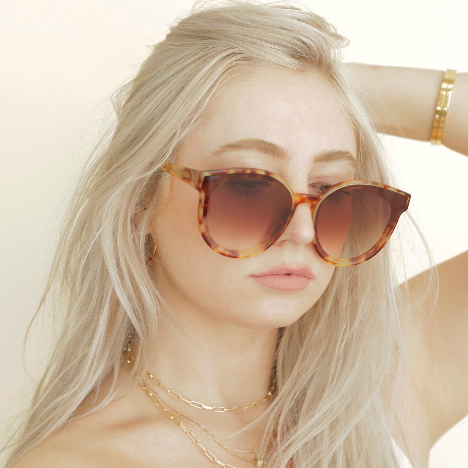 GEMMA - SOLSTICE TORTOISE + BROWN GRADIENT SUNGLASSES sold by Diff Eyewear product image thumbnail 6