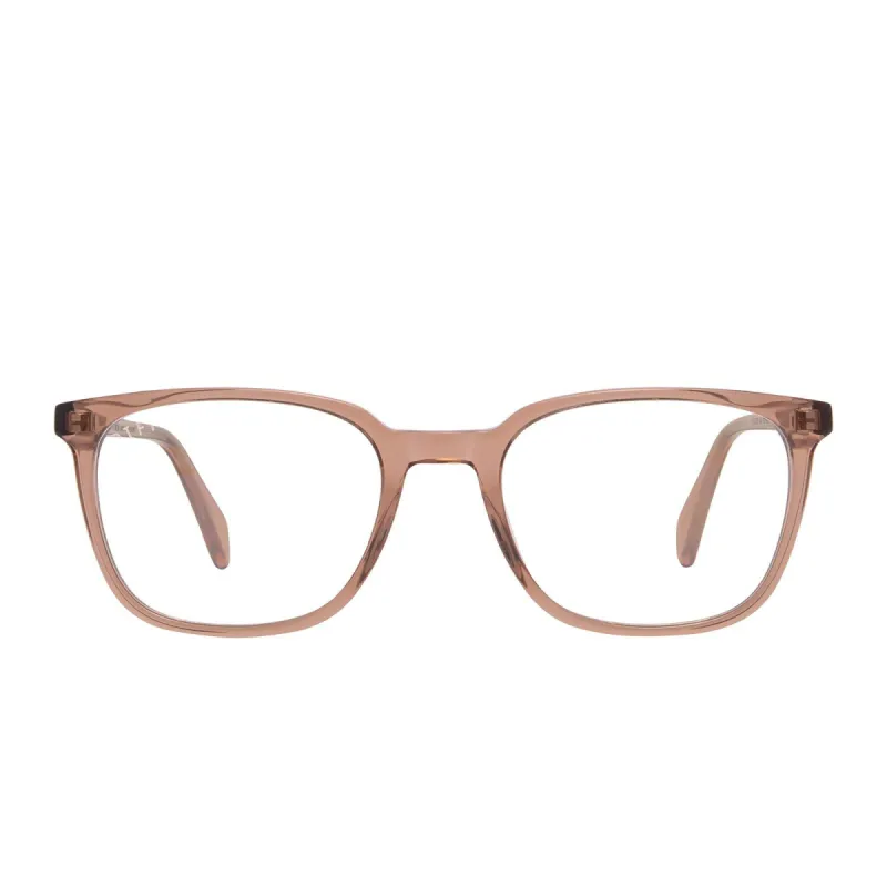 PARKER - CLEAR COFFEE + CLEAR GLASSES made by Diff Eyewear