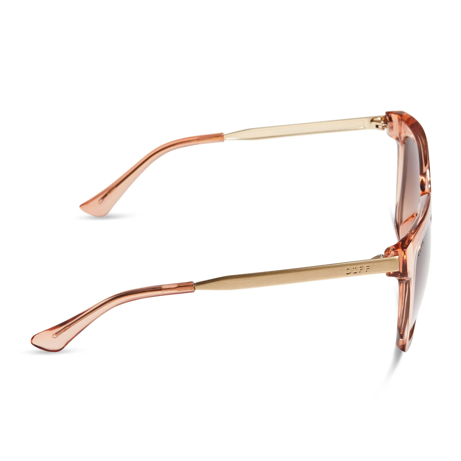 HAILEY - NUDE CRYSTAL + BROWN GRADIENT SUNGLASSES sold by Diff Eyewear product image thumbnail 3