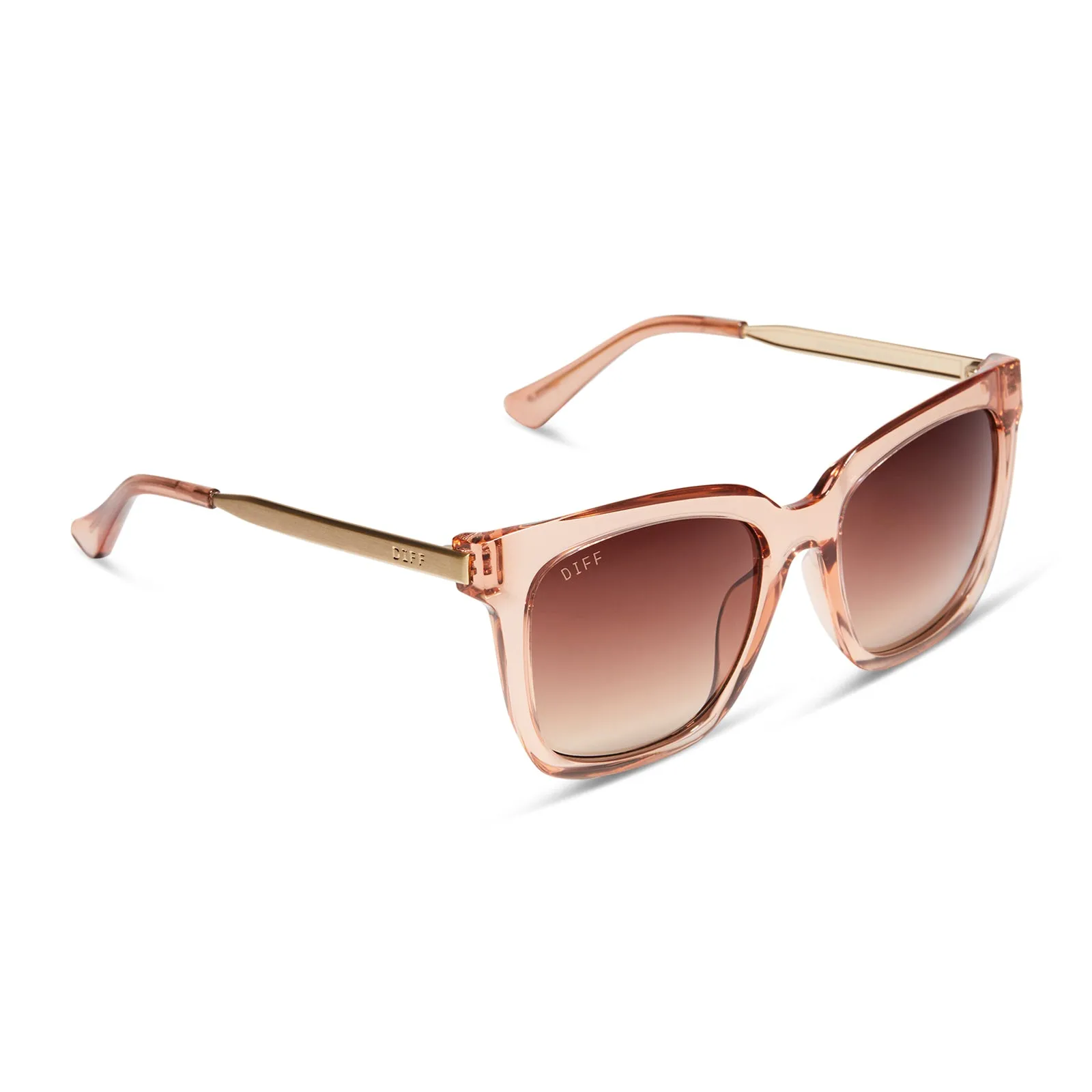 HAILEY - NUDE CRYSTAL + BROWN GRADIENT SUNGLASSES sold by Diff Eyewear product image thumbnail 2
