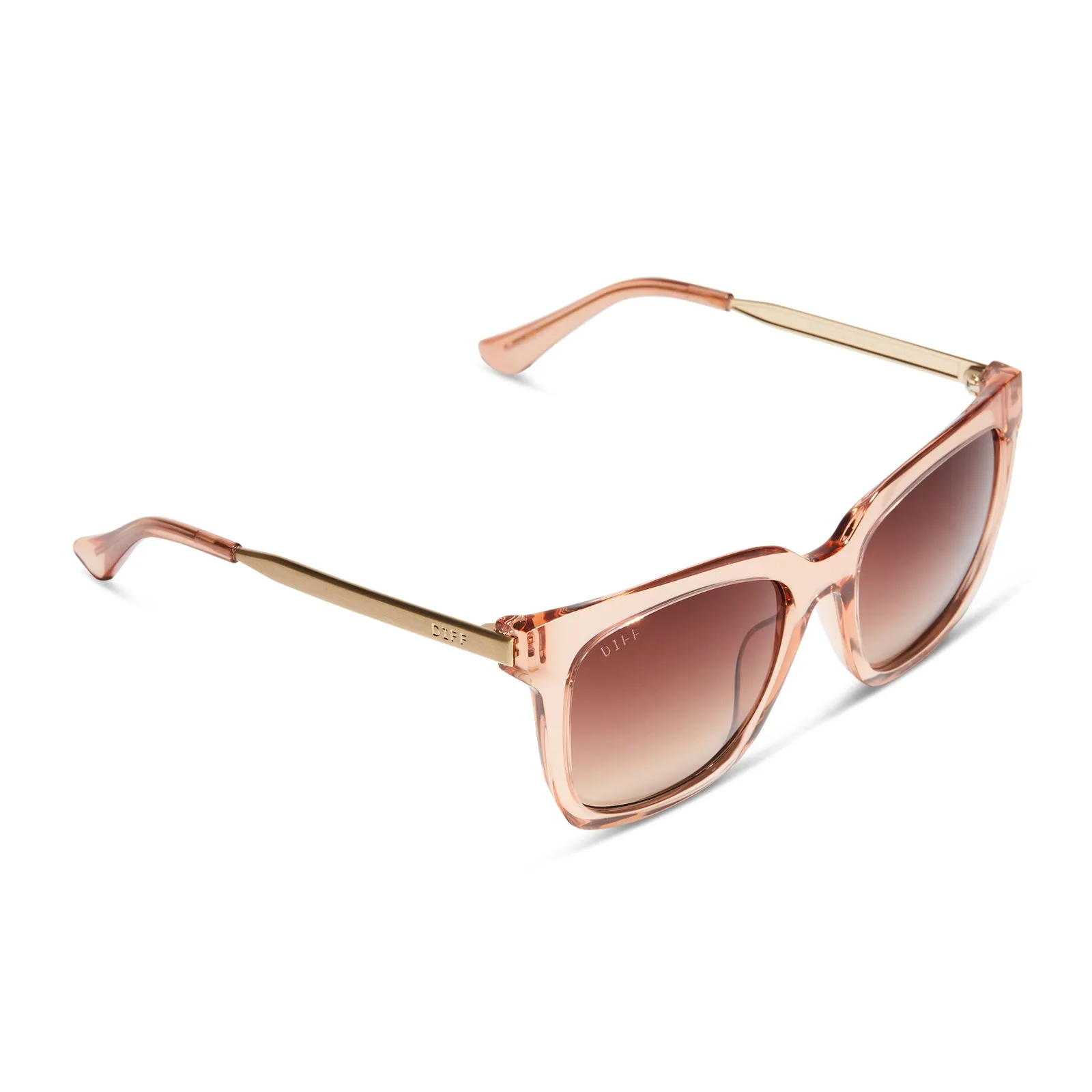 HAILEY - NUDE CRYSTAL + BROWN GRADIENT SUNGLASSES sold by Diff Eyewear product image thumbnail 4