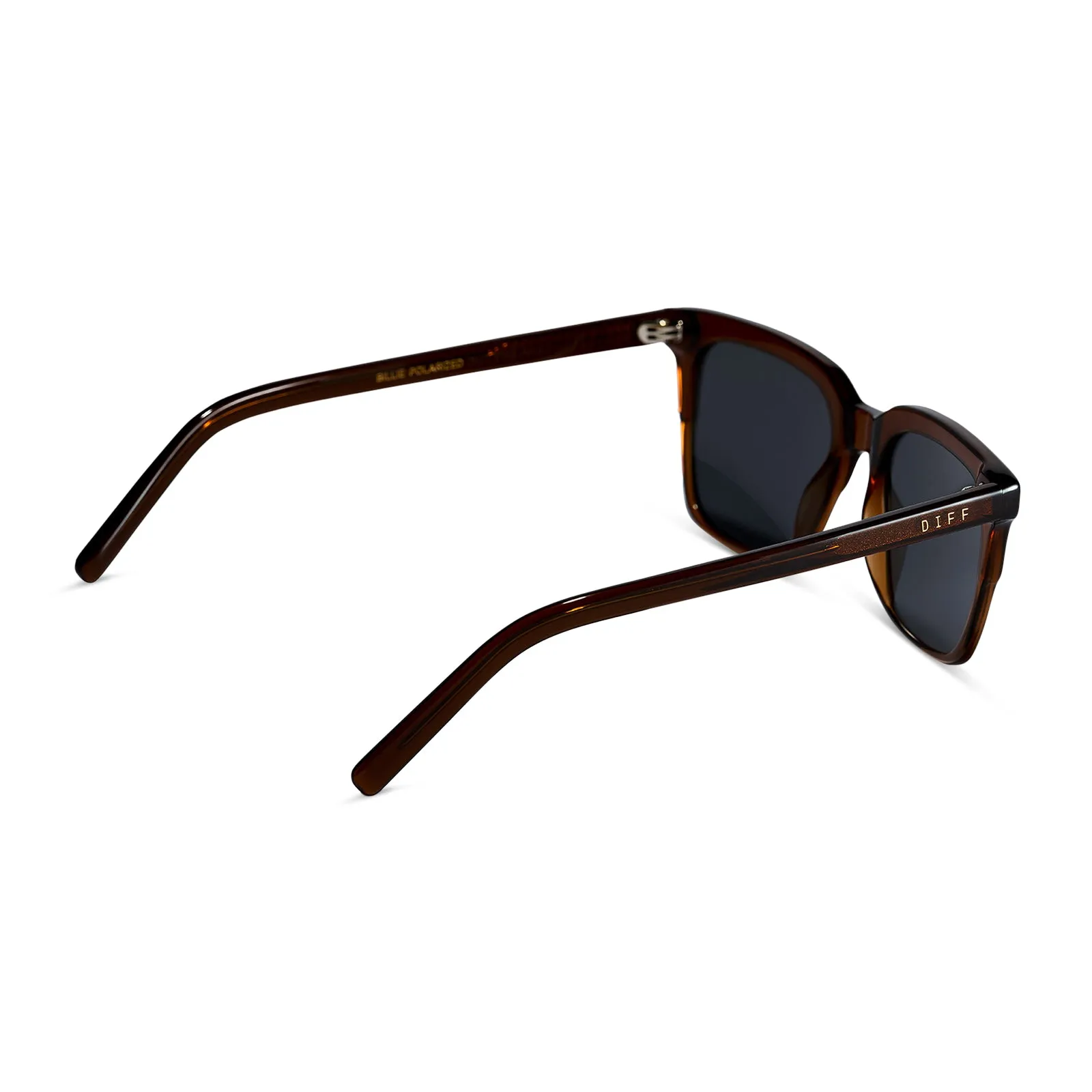 BILLIE - WHISKEY CRYSTAL + STEEL BLUE POLARIZED SUNGLASSES sold by Diff Eyewear product image thumbnail 3