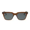 BILLIE - WHISKEY CRYSTAL + STEEL BLUE POLARIZED SUNGLASSES sold by Diff Eyewear