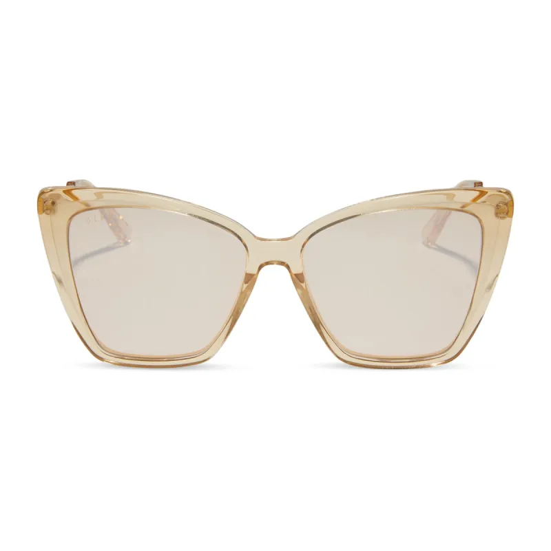 BECKY II - HONEY CRYSTAL + HONEY CRYSTAL FLASH SUNGLASSES sold by Diff Eyewear